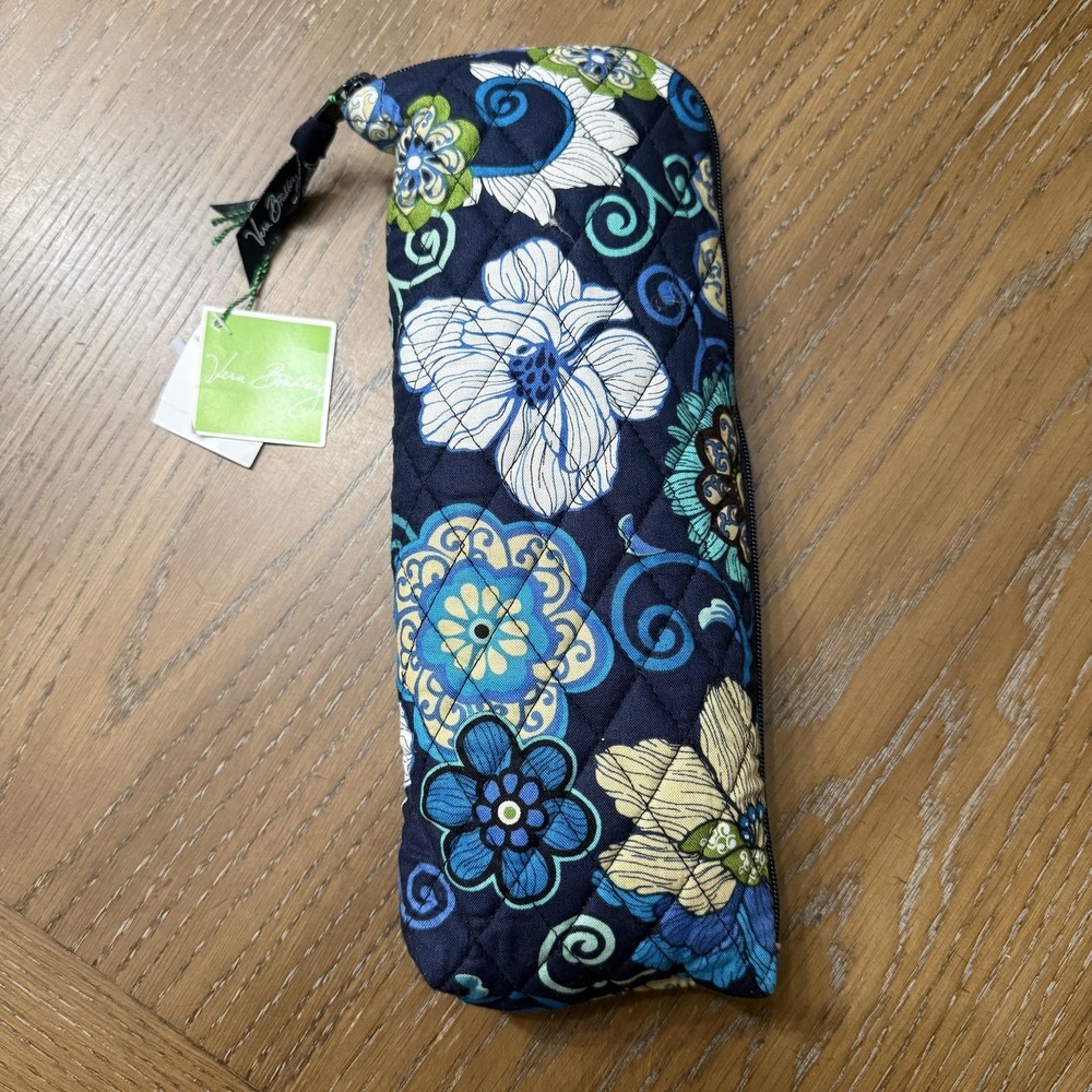 Vera Bradley Slippers Women Size Small 5-6 Multicolor Quilted Travel Case Floral - Picture 2 of 7